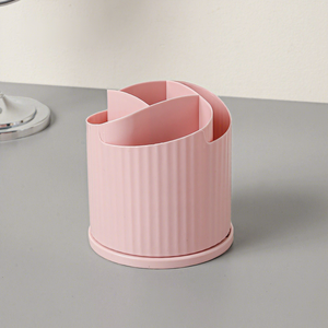 Rotating Pen Holder <b>Makeup</b> Organizer Plastic Cosmetic Brush Storage Cup Countertop Vanity Desktop Rack - Product Image 4