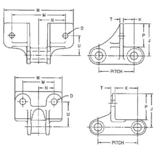 Fabricación en China C77 C131 Cadena de combinación tipo C con accesorio F2 de alta calidad, de tipo C, de 2, 2, 2, 2, 1, 2, 2, 2, 2 - Product Image 1