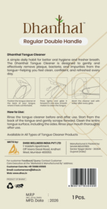 Durable Dhanthal Stainless Steel Tongue <b>Cleaner</b> Regular Double Handle with Superior Quality Material and Comfortable Better Grip - Product Image 4