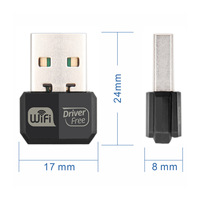 Adaptateur Wi-Fi USB sans fil 2,4 GHz 150 Mbps en gros, cartes réseau, équipement, pilote gratuit, clé Wi-Fi MT7601