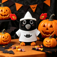 Peluche de Cuervo Personalizado, Mascota de Peluche de Moda, Juguete Decorativo de Alta Calidad, Regalo de Halloween, Animal de Peluche para Amigos