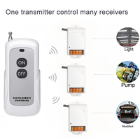 Mando a distancia de 220V y 80A, receptor blanco, 433 MHz, transmisor inalámbrico de Control remoto RF