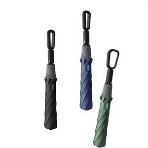 Ring Buckle Hook Custom <b>Umbrella</b> Supplier Semi-Auto Open <b>Umbrella</b> Promotional Large Folding Men's Sun Rain <b>Umbrella</b> Wholesale - Product Image 1