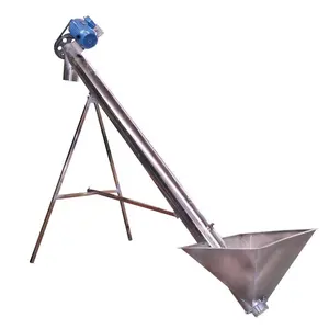 Transportador de parafuso de aço inoxidável para mineração automática de grãos em pó, alimentador de parafuso de qualidade alimentar