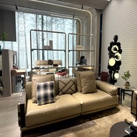 Colección de Decoración para el Hogar Boloni, Juego de Sofás de Cuero Convertibles de Alta Gama, Juego de Sofás Modulares de Diseño para Apartamento o Villa