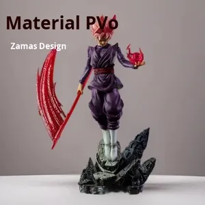Figura de Juguete de Dragón de PVC, Saiyan GK, Figura de PVC de Goku Oscuro Zamasu en Color Rosa Melocotón - Product Image 1