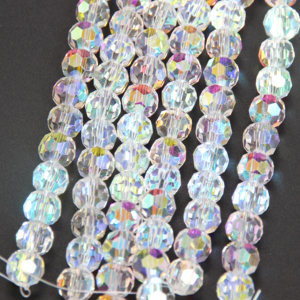 Quần áo phụ kiện hạt thủy tinh số lượng lớn rải rác tinh thể trong suốt lấp lánh rondelle mô hình rõ ràng 8mm - Product Image 2