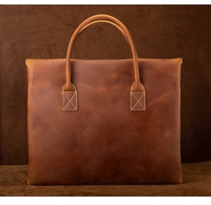 Porte-documents en cuir pleine fleur pour hommes, grand sac de voyage pour <span class=keywords><strong>ordinateur</strong></span> portable de <span class=keywords><strong>17</strong></span> <span class=keywords><strong>pouces</strong></span>, fourre-tout - Product Image 3