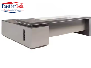 Escritorio de Oficina en Forma de L, Diseño Simple, Muebles para Oficina, Escritorios para Directores, Gerentes y Ejecutivos, Mesa de Trabajo Resistente con Cajón - Product Image 2