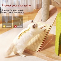 Arbre à chat d'intérieur personnalisé avec logo, structure d'escalade pour chat avec cachette intégrée, pilier à gratter en sisal pour le repos et le jeu