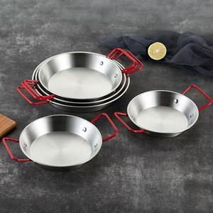 Plato Dorado Grueso para Barbacoa con Dos Asas, Bandeja Multiusos para Alimentos, Olla para <span class=keywords><strong>Paella</strong></span>, Sartén Plana de 40 cm para Uso en la Cocina - Product Image 5