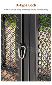 Vente en gros de grandes cages à poulets en métal de 100 cm, 130 cm, 150 cm, pour usage domestique, élevage, nichoirs pour volailles, canards, oies, poulets - Product Image 6