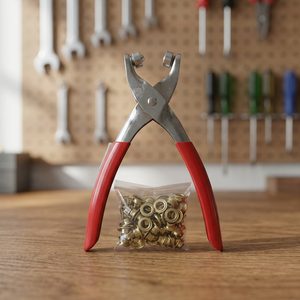 Pince à œillets DK-461 7 mm avec 100 œillets et poignée gainée de PVC |   Outil à œillets - Product Image 3