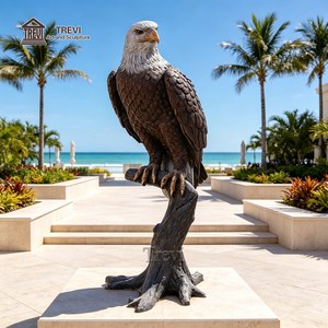 Statue d'aigle en bronze TREVI de grande taille pour l'extérieur, sculpture décorative d'aigle en bronze sur globe pour la décoration de jardin et de place publique - Product Image 6