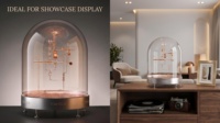 Solution clé en main pour vitrine d'exposition de parfums haut de gamme, moderne et artistique, avec tuyaux en verre, usine source 20 ans, CE UL