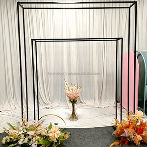 FURUN Wedding Backdrop Metal Square Background Two Piece Set Event Decoration Party Flower <b>Balloon</b> Display Stand - Product Image 4