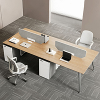 Ensemble de bureau et chaise modulaires, simple et moderne, poste de travail cloisonné pour 4/6 personnes
