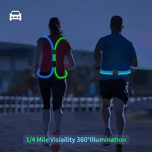 Colete de corrida reflexivo para homens e mulheres, equipamento de corrida para caminhada à noite