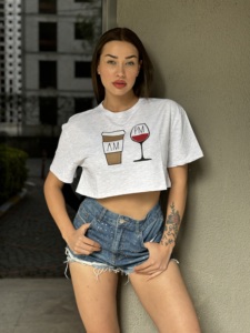 Camiseta Corta Super Cómoda para Mujer, 100% Algodón, Transpirable, Ropa Deportiva de Verano, Diferentes Colores Disponibles, Venta al por Mayor - Product Image 2