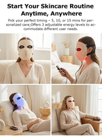 Masque facial LED 4D, 88 ampoules LED, 278 faisceaux, thérapie par lumière rouge, bleue et infrarouge, appareil de soin de la peau en silicone
