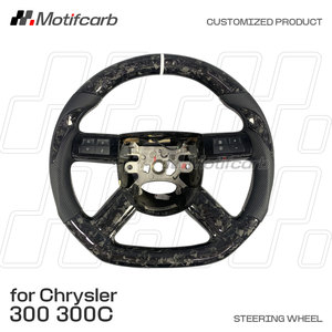 Volant de voiture en fibre de carbone forgée personnalisé pour Chrysler 300 300C SRT SRT8 2004-2010, amélioration de l'intérieur - Product Image 2