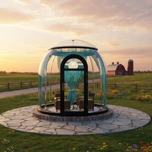 Cabane de glamping, hôtel, maison, extérieur, luxe, imperméable, transparente, écologique, tente géodésique transparente pour observer les étoiles - Product Image 1