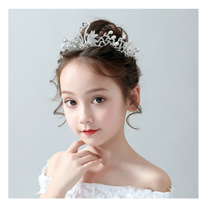 Fermaglio per Capelli a Forma di Cigno per Bambine, Tiara e Corona per Matrimonio, Accessorio Corona Floreale - Product Image 2