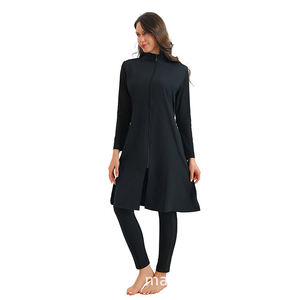 Waterdichte Sneldrogende Bescheiden Moslim Badmode Vrouwen Strandkleding Islamitische Zwemkleding Badpak Lange Mouw - Product Image 4