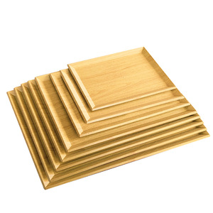 Double-sword round non-slip <b>tray</b>, wood grain Japanese-style <b>tray</b>, dessert <b>tray</b>, <b>tea</b> <b>tray</b>, sushi <b>tray</b>, sukiyaki, Japanese and - Product Image 4