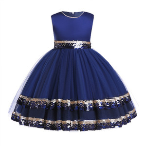 2019 Latest Designs Hot Sale Lace Birthday Flower Party Children Clothes Wedding Princess Little Kids Clothing Girls <b>Dress</b> - Product Image 6