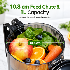 Extracteur de jus centrifuge à large goulotte d'alimentation, facile à nettoyer, usage commercial, capacité 1L, alimentation USB/électrique, faible bruit, écologique - Product Image 5