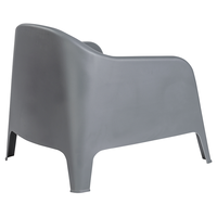 Chaise canapé en plastique polypropylène gris pour extérieur