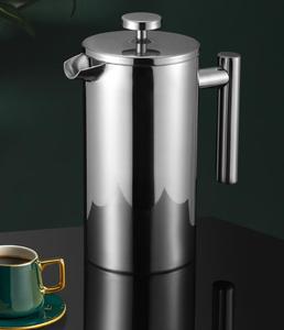 Cafetière à café française de qualité alimentaire 34 oz 1000 ml en acier inoxydable isolée Outils à expresso Écologique Presse à thé Cafetière - Product Image 2