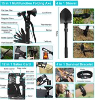 Kit de survie professionnel et grand sac à dos de camping, trousse de premiers soins pour l'aventure, accessoires de randonnée en plein air