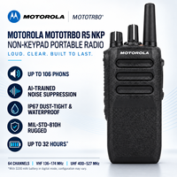 Radio portable numérique Motorola R5 NKP MOTOTRBO VHF UHF 400-527 MHz, talkie-walkie robuste sans clavier pour les équipes d'entreprises et d'entrepôts