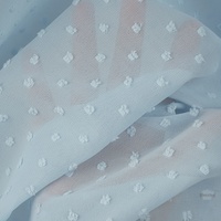 Tissu en mousseline respirant, écologique, léger, à pois, 86g/m, 100% polyester, robes pour filles, vente en gros