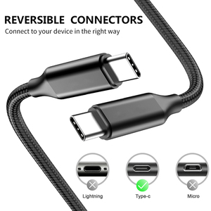Cable USB <span class=keywords><strong>C</strong></span> a USB <span class=keywords><strong>C</strong></span> <span class=keywords><strong>Original</strong></span> Sanyconn de 100W con Carga Rápida PD de 5A, Chip E-mark y Trenzado de Nailon para MacBook, iPhone 16 y Samsung - Product Image 3