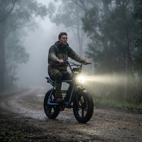 Vélo électrique tout-terrain camouflage avec freins à disque doubles, vélo silencieux pour l'observation des animaux en zone naturelle