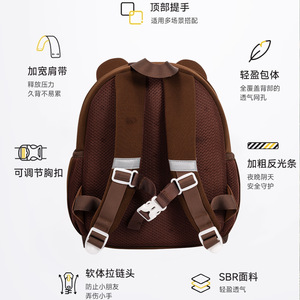 Sesame Baby 3D Animal Backpack 14 In For Children School Kindergarten Unisex Spring 2025 - Product Image 3