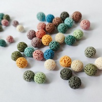 Perles aromatiques en pierre volcanique micro-poreuse non toxique pour diffuseur d'huiles essentielles, pendentif et locket, vente en gros