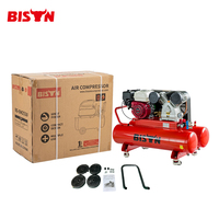Compresseur d'air à moteur lubrifié portable à essence BISON (CHINE) 100L 5.5HP 535L/min 10Bar pour chantier de construction