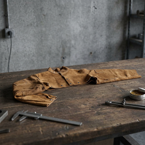 Manchons de soudage en Kevlar résistants à la chaleur JNA Group avec fermeture boutonnée, poches plaquées, niveau de protection ANSI/ISEA 1, trou pour le pouce - Product Image 3
