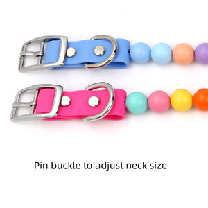 Maßgefertigtes Großhandels-Hundehalsband mit Bonbonfarbenen Perlen Süßes und Liebliches Hundehalsband Handgefertigtes Welpenhalsband - Product Image 5