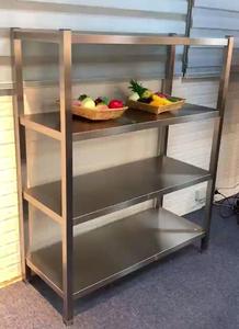 Stainless steel 4 Tier Storage <b>Shelves</b>, Kitchen Storage Racks, Multipurpose Storage Rack for Living Room Bedroom Kitchen - Product Image 2