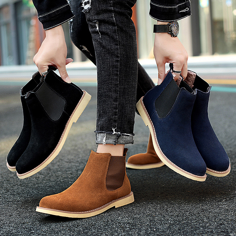 blue suede boots mens