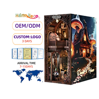 Nouveauté 2025 Hamaileon KT01 La Maison des Sept Nains, Puzzle 3D en Bois, Cadeau, Jouet DIY, Maison de Poupées, Insert de Bibliothèque, Serre-livres, Coin Livre