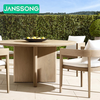 Meubles de jardin en teck, meubles de jardin modernes, table et chaises de patio, table de villa, chaise de salle à manger de luxe pour hôtel