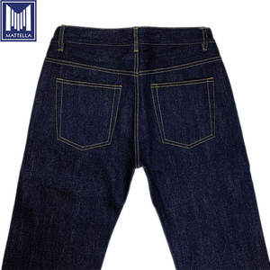 <span class=keywords><strong>Jeans</strong></span> Grezzi da Uomo in Denim di Cotone Giapponese Selvedge di Alta Qualità, Traspiranti, a Vita Media, Colore Indaco, Disponibili in Piccole Quantità OEM, Prezzo all'Ingrosso - Product Image 6