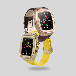 Logotipo personalizado I <span class=keywords><strong>Watch</strong></span> 9Case Correa de goma ajustable Correa de cuero <span class=keywords><strong>Acero</strong></span> inoxidable 44MM 45MM Appl <span class=keywords><strong>Watch</strong></span> Case - Product Image 1