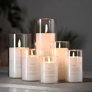 <span class=keywords><strong>Bougie</strong></span> <span class=keywords><strong>flottante</strong></span> sans fumée en verre pour la Saint-Valentin, dîner romantique aux chandelles, ambiance de fête d'anniversaire, hôtel, mariage, rose - Product Image 1